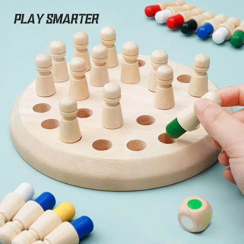 Kinder Holzspielzeug Puzzles Farbgedächtnis Schachspiel Spiel Intellektuelle Kinder Party Brettspiele Baby Pädagogisches Lernspielzeug