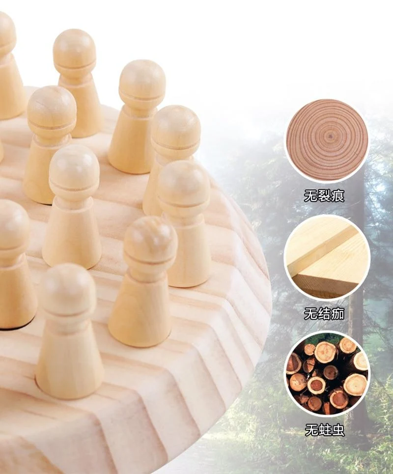 Kinder Holzspielzeug Puzzles Farbgedächtnis Schachspiel Spiel Intellektuelle Kinder Party Brettspiele Baby Pädagogisches Lernspielzeug