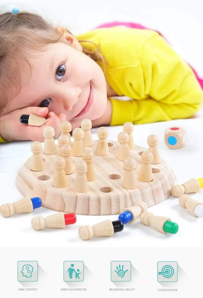 Kinder Holzspielzeug Puzzles Farbgedächtnis Schachspiel Spiel Intellektuelle Kinder Party Brettspiele Baby Pädagogisches Lernspielzeug