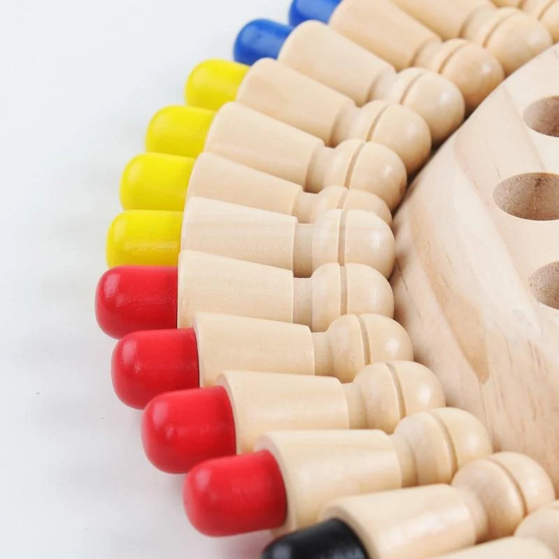 Kinder Holzspielzeug Puzzles Farbgedächtnis Schachspiel Spiel Intellektuelle Kinder Party Brettspiele Baby Pädagogisches Lernspielzeug