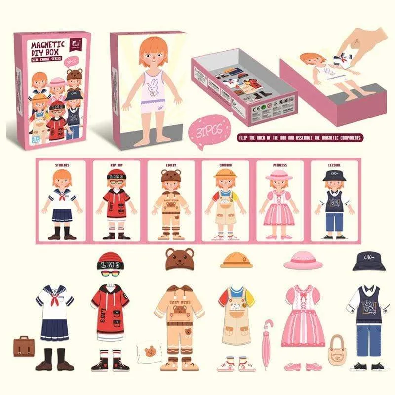Kinder Magnetic Human Body Cognitive DIY Puzzles Früherziehung Lernspielzeug Montessori Lustiges Geschenk für Kinder Dressing Puzzle
