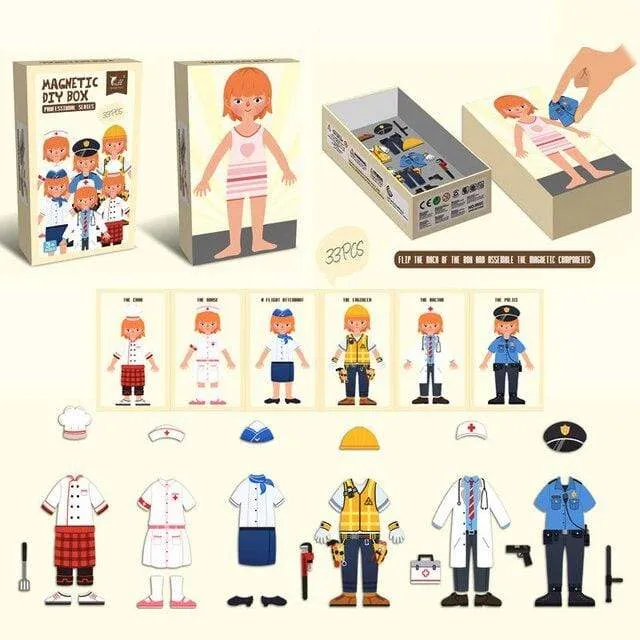 Kinder Magnetic Human Body Cognitive DIY Puzzles Früherziehung Lernspielzeug Montessori Lustiges Geschenk für Kinder Dressing Puzzle