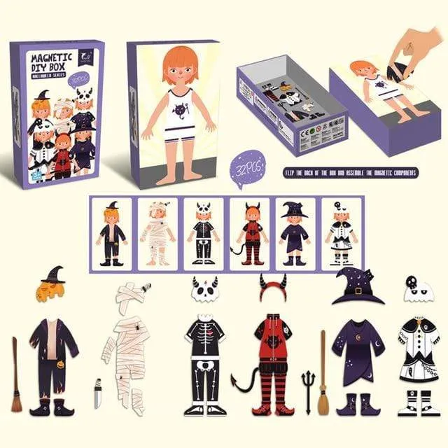 Kinder Magnetic Human Body Cognitive DIY Puzzles Früherziehung Lernspielzeug Montessori Lustiges Geschenk für Kinder Dressing Puzzle