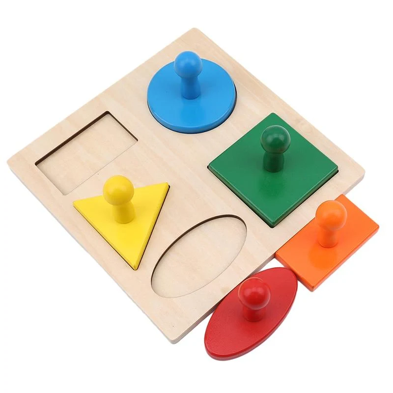 Holz Geometrische Formen Sortieren Mathe Montessori Puzzle Bunte Vorschullernen Lernspiel Baby Kleinkind Spielzeug