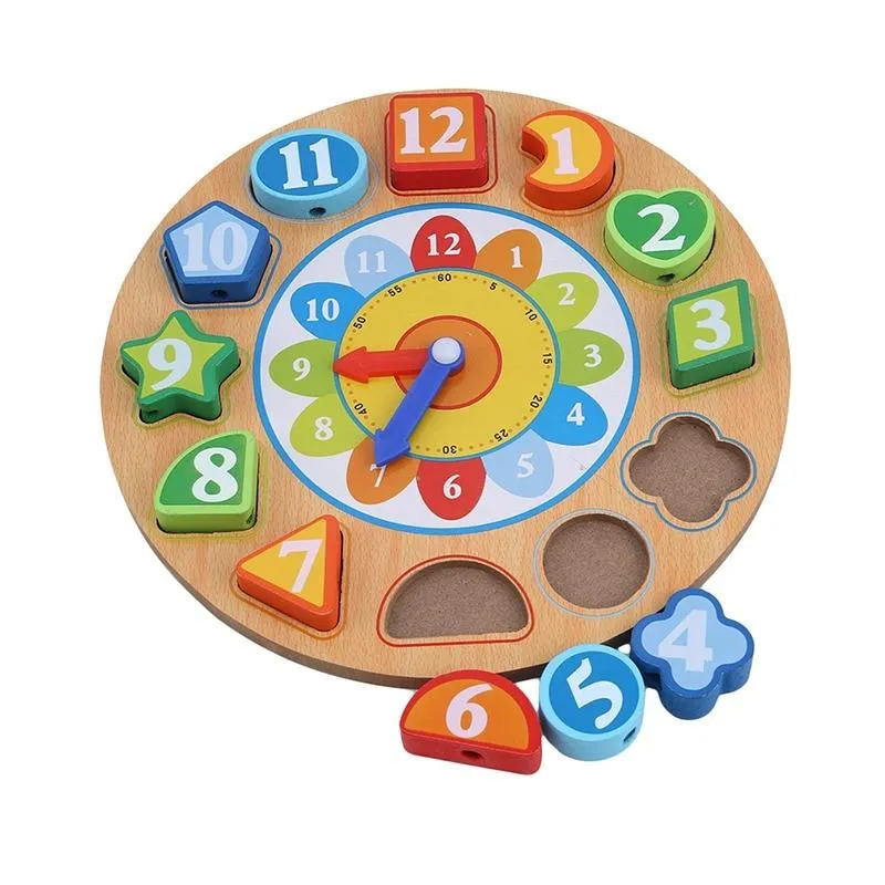 Holz Geometrische Formen Sortieren Mathe Montessori Puzzle Bunte Vorschullernen Lernspiel Baby Kleinkind Spielzeug