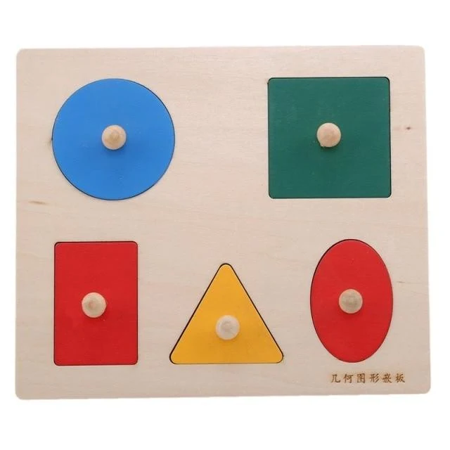 Holz Geometrische Formen Sortieren Mathe Montessori Puzzle Bunte Vorschullernen Lernspiel Baby Kleinkind Spielzeug