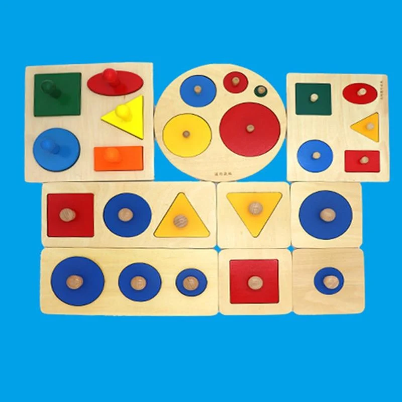 Holz Geometrische Formen Sortieren Mathe Montessori Puzzle Bunte Vorschullernen Lernspiel Baby Kleinkind Spielzeug
