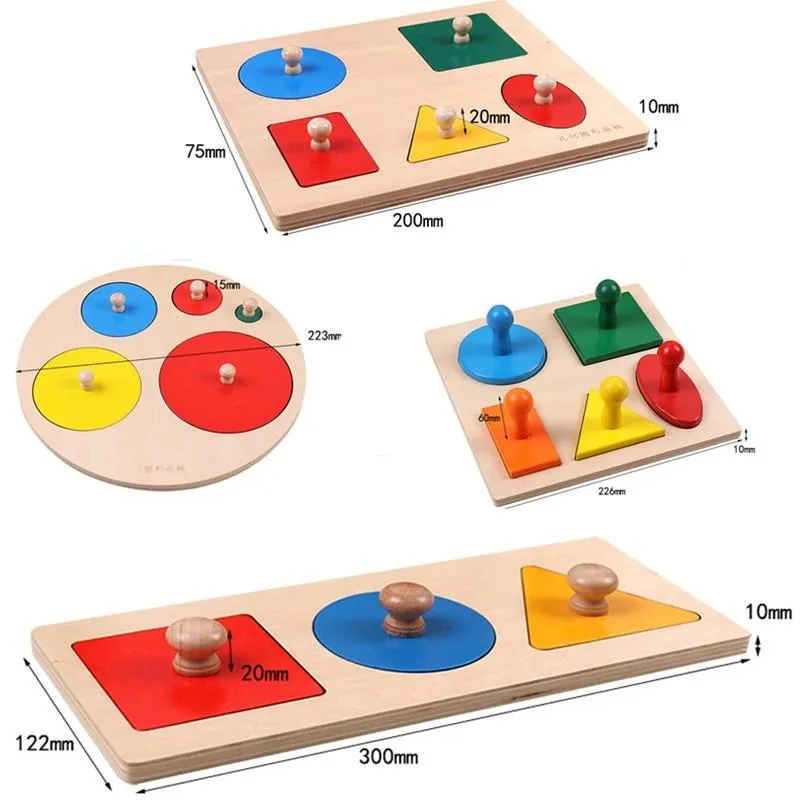 Holz Geometrische Formen Sortieren Mathe Montessori Puzzle Bunte Vorschullernen Lernspiel Baby Kleinkind Spielzeug