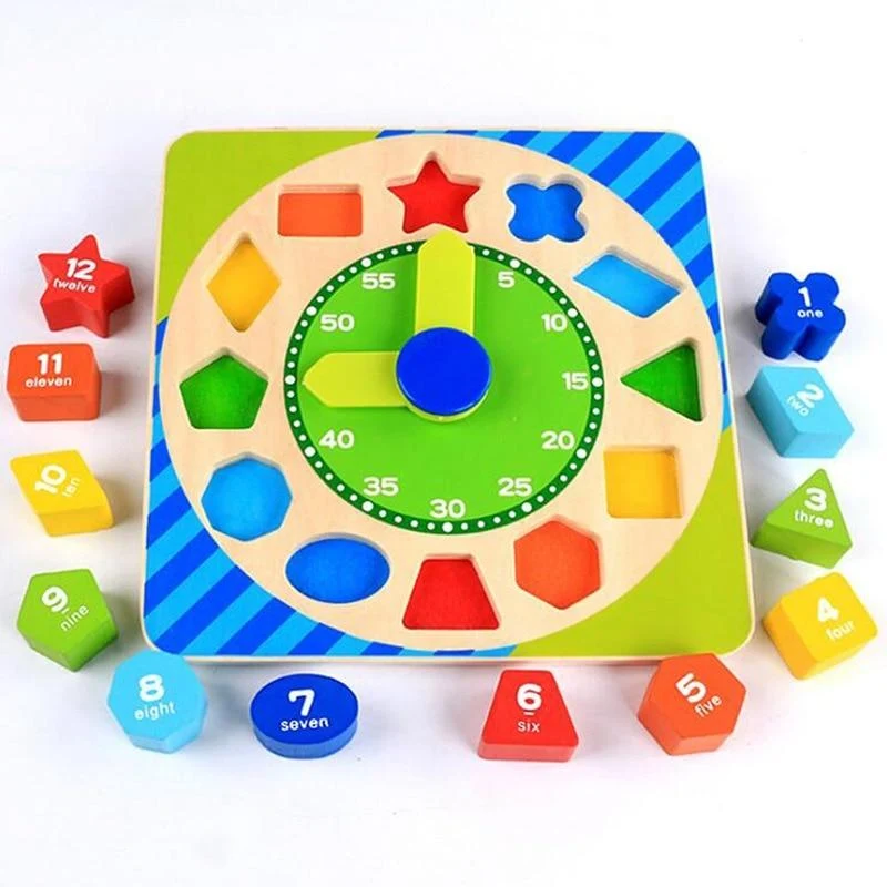 Holz Geometrische Formen Sortieren Mathe Montessori Puzzle Bunte Vorschullernen Lernspiel Baby Kleinkind Spielzeug