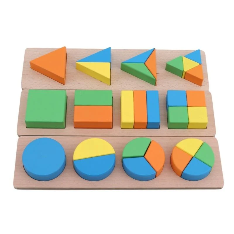 Holz Geometrische Formen Sortieren Mathe Montessori Puzzle Bunte Vorschullernen Lernspiel Baby Kleinkind Spielzeug