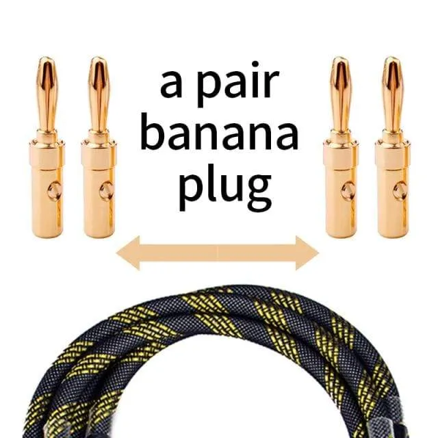 Canare Lautsprecherkabel L-4S8F 1 Paar sauerstofffreies Kupfer Audio HI-FI High-End Verstärker 4N OFC Lautsprecherkabel Bananensteckerkabel