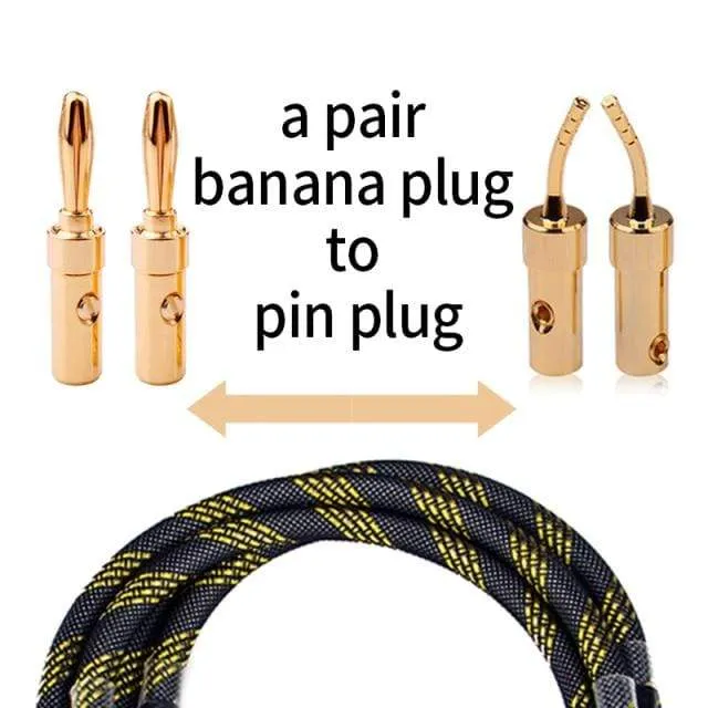 Canare Lautsprecherkabel L-4S8F 1 Paar sauerstofffreies Kupfer Audio HI-FI High-End Verstärker 4N OFC Lautsprecherkabel Bananensteckerkabel