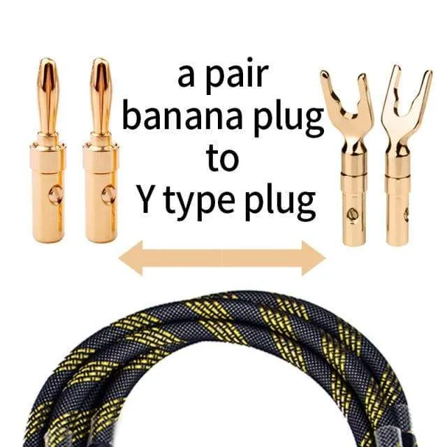 Canare Lautsprecherkabel L-4S8F 1 Paar sauerstofffreies Kupfer Audio HI-FI High-End Verstärker 4N OFC Lautsprecherkabel Bananensteckerkabel