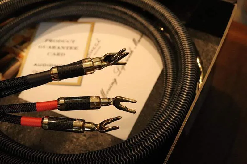 1 Paar AUDIOMECA Hifi-Lautsprecherkabel OFC reines Kupfer-Audio-Verbindungskabel