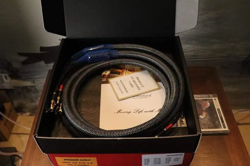 1 Paar AUDIOMECA Hifi-Lautsprecherkabel OFC reines Kupfer-Audio-Verbindungskabel