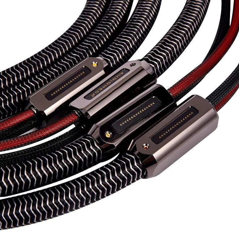 1 Paar AUDIOMECA Hifi-Lautsprecherkabel OFC reines Kupfer-Audio-Verbindungskabel