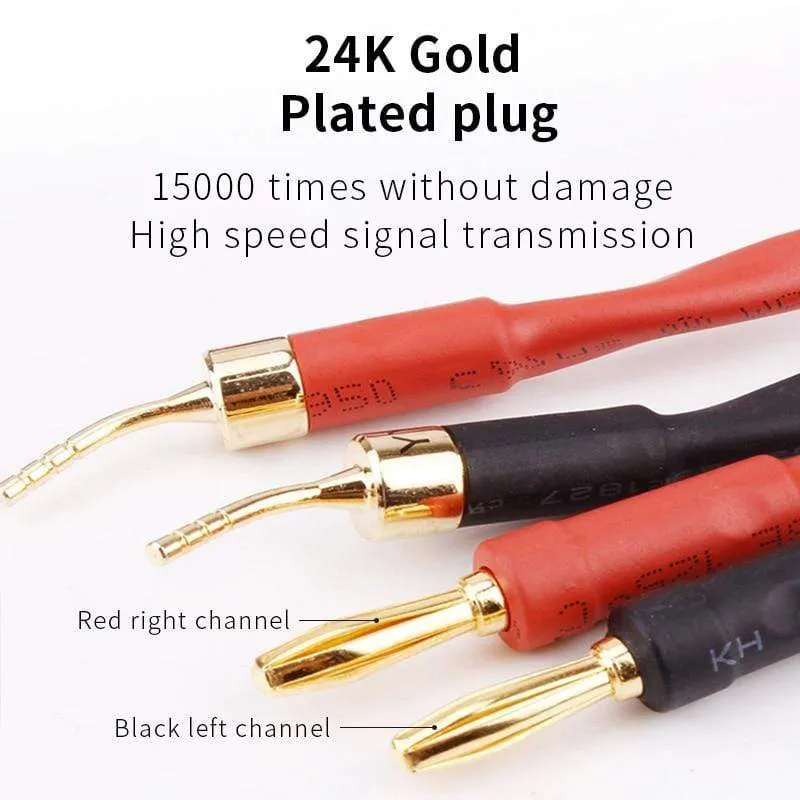Canare L-4S8F ein Paar sauerstofffreies Kupfer-Audio-Lautsprecherkabel HALLO-FI-High-End-Verstärker-Lautsprecherkabel Bananensteckerkabel