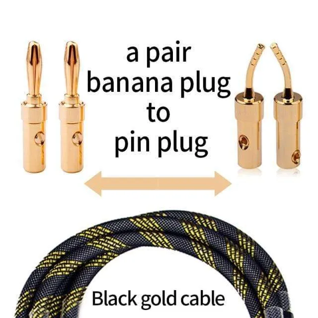 Canare L-4S8F ein Paar sauerstofffreies Kupfer-Audio-Lautsprecherkabel HALLO-FI-High-End-Verstärker-Lautsprecherkabel Bananensteckerkabel