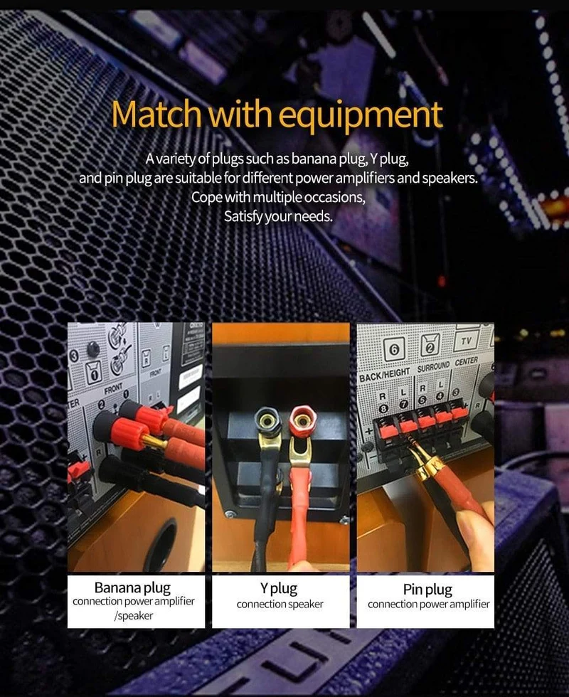 Canare L-4S8F ein Paar sauerstofffreies Kupfer-Audio-Lautsprecherkabel HALLO-FI-High-End-Verstärker-Lautsprecherkabel Bananensteckerkabel