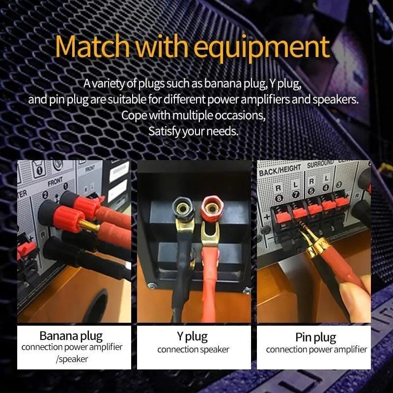 Canare L-4S8F ein Paar sauerstofffreies Kupfer-Audio-Lautsprecherkabel HALLO-FI-High-End-Verstärker-Lautsprecherkabel Bananensteckerkabel
