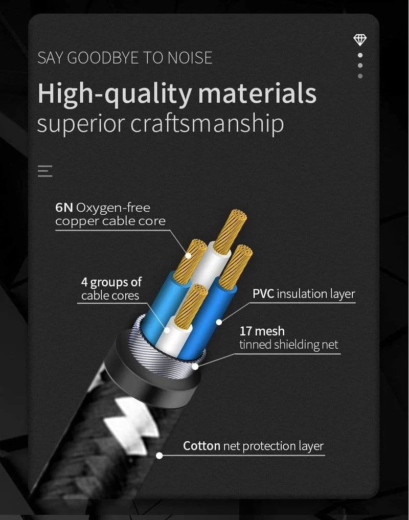 TODN HIFI-Lautsprecher-Audiokabel High-End-Stereo-Verstärkerkabel Hochreine sauerstofffreie Kupferbanane Vergoldeter Stecker pro Paar