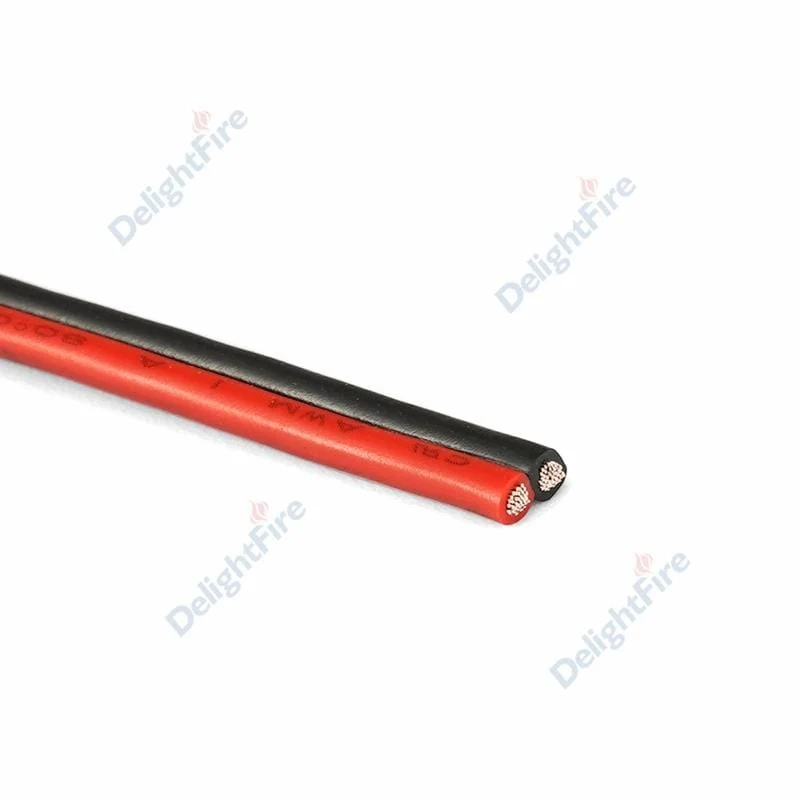 UL2468 2 Pin Elektrische Drähte 28/26/24/22/20/18 AWG Rot Schwarz Flachbandkabel Lautsprecherkabel Für LED Car Audio 12 V JST Stecker