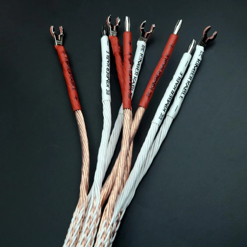 XSSH Audio Hi-End DIY HIFI versilberter Y-förmiger Spaten auf Bananenstecker 12TC 24-adriges Lautsprecherkabel