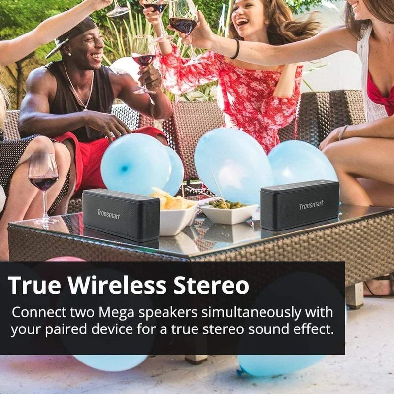 Tronsmart Mega Bluetooth 5.0 Lautsprecher Tragbarer Lautsprecher 40 W Colums Touch Control Soundbar unterstützt Sprachassistent, NFC, MicroSD