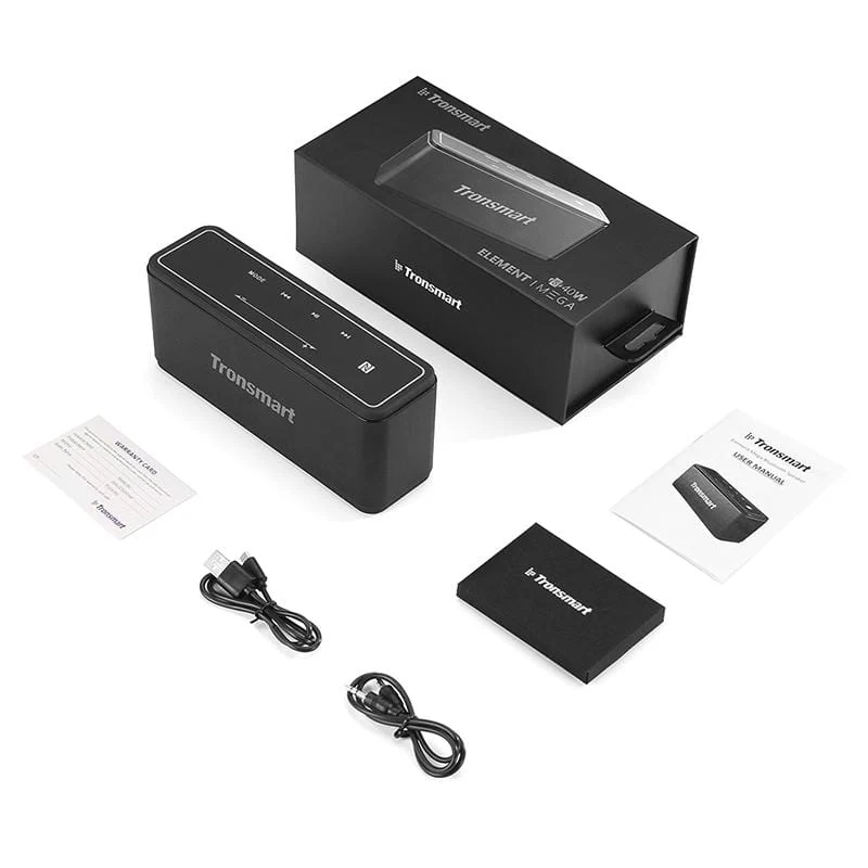Tronsmart Mega Bluetooth 5.0 Lautsprecher Tragbarer Lautsprecher 40 W Colums Touch Control Soundbar unterstützt Sprachassistent, NFC, MicroSD