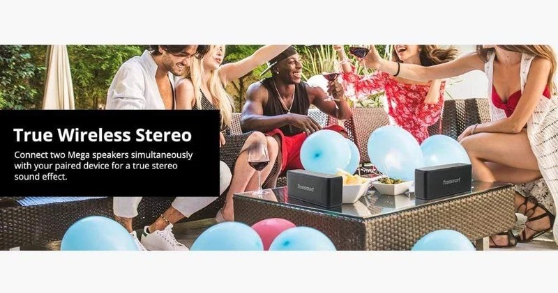 Tronsmart Mega Bluetooth 5.0 Lautsprecher Tragbarer Lautsprecher 40 W Colums Touch Control Soundbar unterstützt Sprachassistent, NFC, MicroSD
