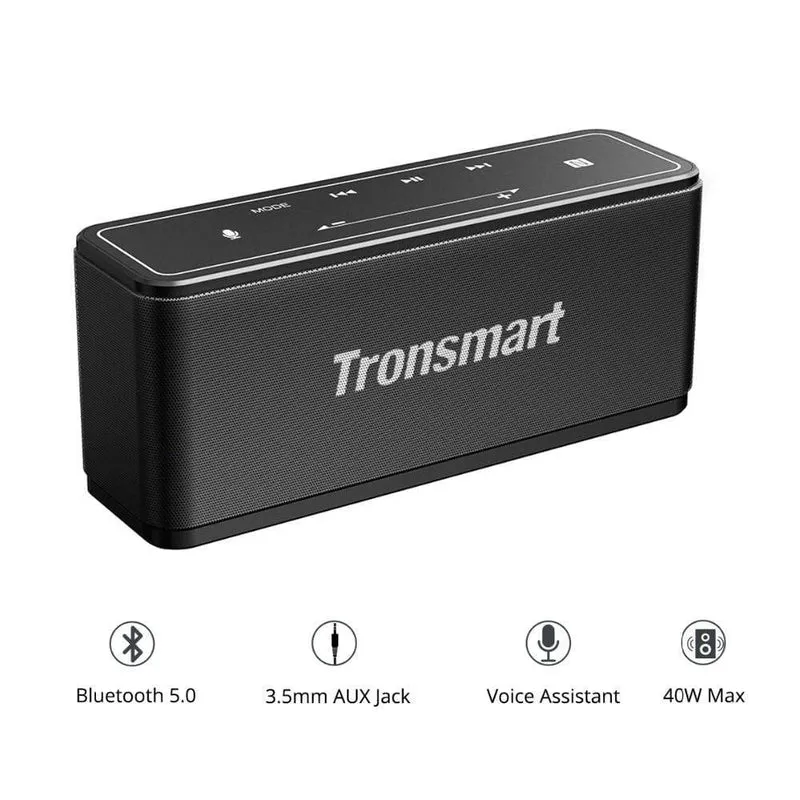 Tronsmart Mega Bluetooth 5.0 Lautsprecher Tragbarer Lautsprecher 40 W Colums Touch Control Soundbar unterstützt Sprachassistent, NFC, MicroSD