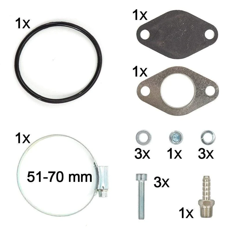 50MM 57MM 63MM EGR Löschsatz Rohranzug für MK4 Beetle Golf VW 1.9TDI 75/80/90/115 BHP Ventil