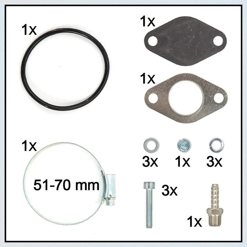 63 mm 2.5 Zoll EGR-Ventil-Ersatz-EGR-Löschsätze für VW 1.9 TDI 130/150/160 BHP-Dieselmotoren EGR-Entfernung egr02A