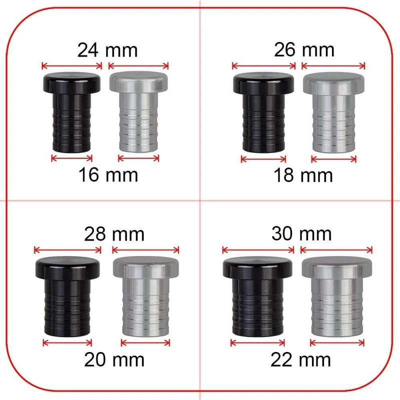 8mm-32mm Aluminiumlegierung Stopfen Abblasventil BOV Verschlussstopfen Silikonschlauch Verschlussstopfen 8 10 12 14 16 18 20 22 28 30 32 38mm