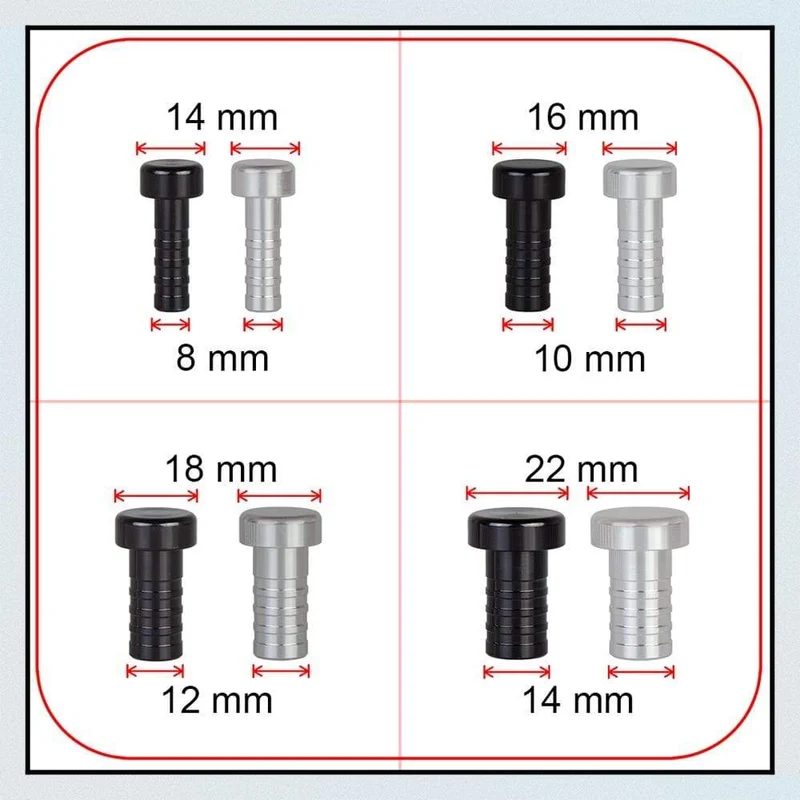 8mm-32mm Aluminiumlegierung Stopfen Abblasventil BOV Verschlussstopfen Silikonschlauch Verschlussstopfen 8 10 12 14 16 18 20 22 28 30 32 38mm