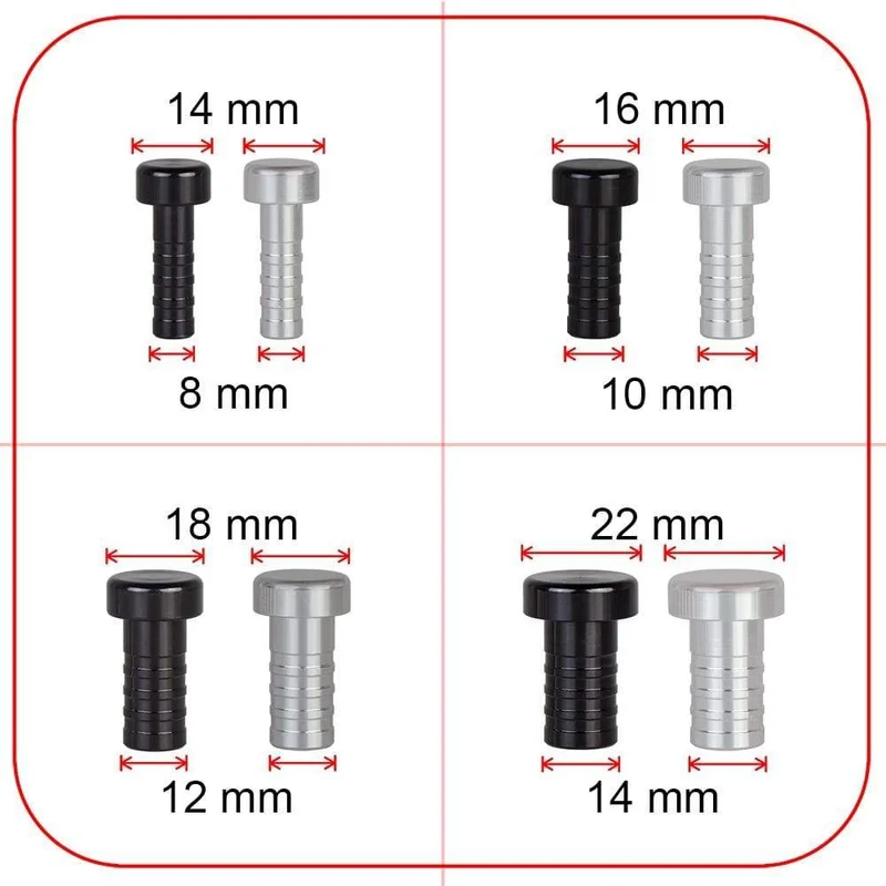 8mm-32mm Aluminiumlegierung Stopfen Abblasventil BOV Verschlussstopfen Silikonschlauch Verschlussstopfen 8 10 12 14 16 18 20 22 28 30 32 38mm
