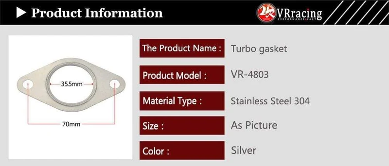 VR - Wastegate 38mm Dichtung Edelstahl 304 Dichtung VR4803