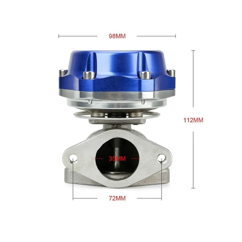 Rennwagen 38mm Externer Turbo-Abgaskrümmer Wastegate mit Dump Ring 14PSI