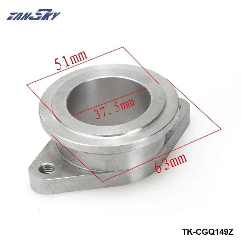 Edelstahl 38 mm 2 Bolzen auf 44 mm V-Band MV-R Vband Wastegate-Adapterflansch TK-CGQ149Z