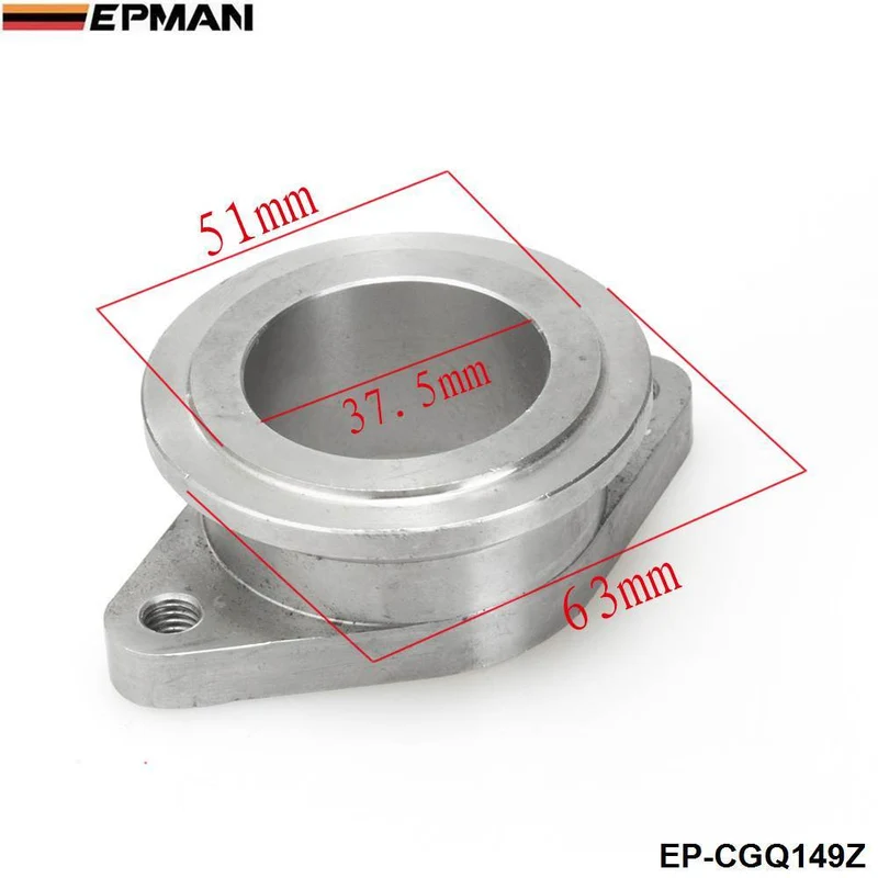 Edelstahl 38mm auf 44mm Vband MV-R Wastegate Flanschadapter: Passend für Universal EP-CGQ149Z