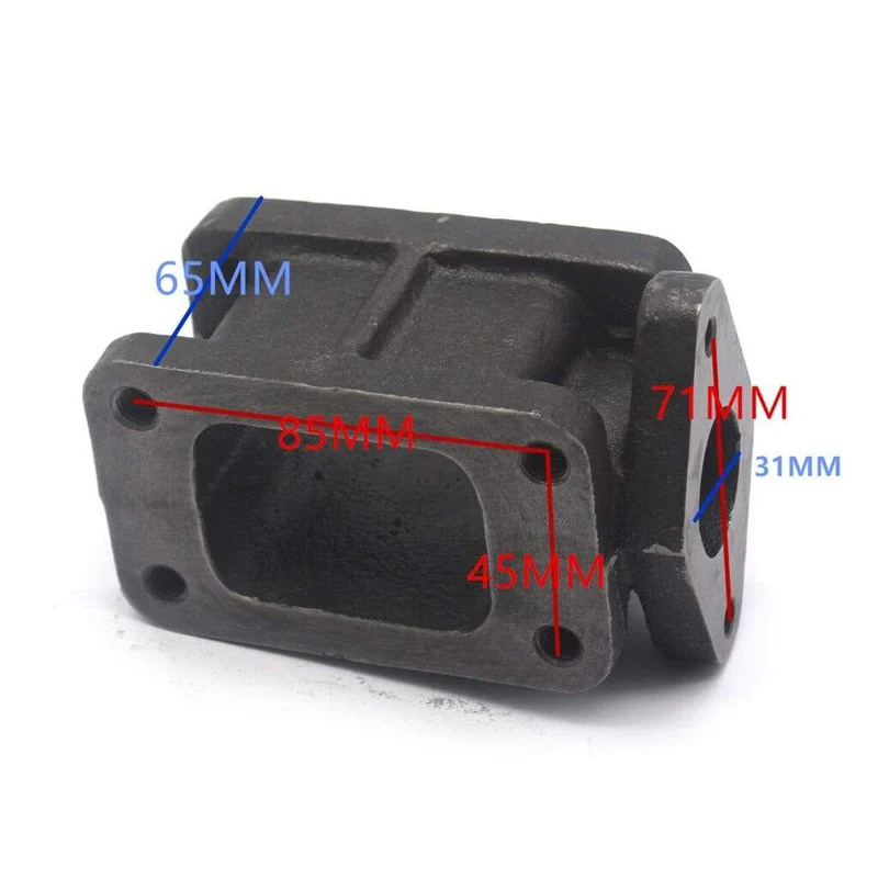 Turbo-Kollektor-Adapter T3-T3 Eisen-Adapter Wastegates Flanschauslass 38 mm