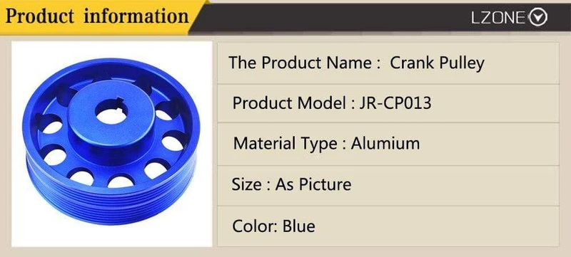 Leichte Aluminium-Kurbelwellen-Kurbelriemenscheibe für Subaru Impreza WRX Sti JR-CP013