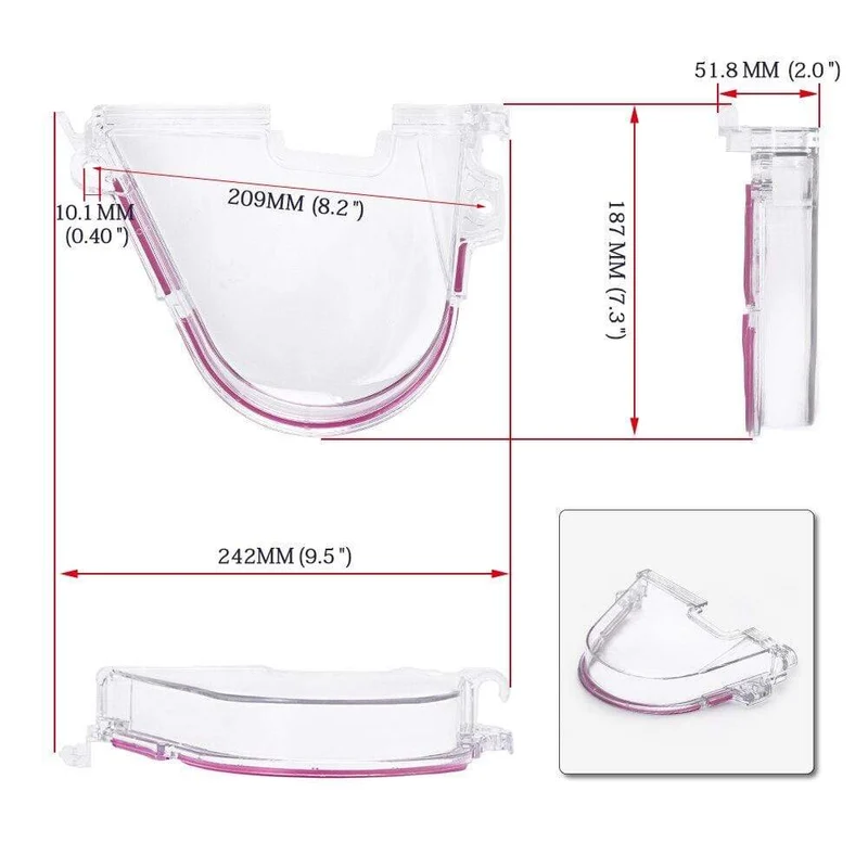 Top One transparente Nockengetriebeabdeckung, Zahnriemen, Turbo-Kurbelscheibe für Honda 96–00 EK mit PQY-Aufkleber JR6337
