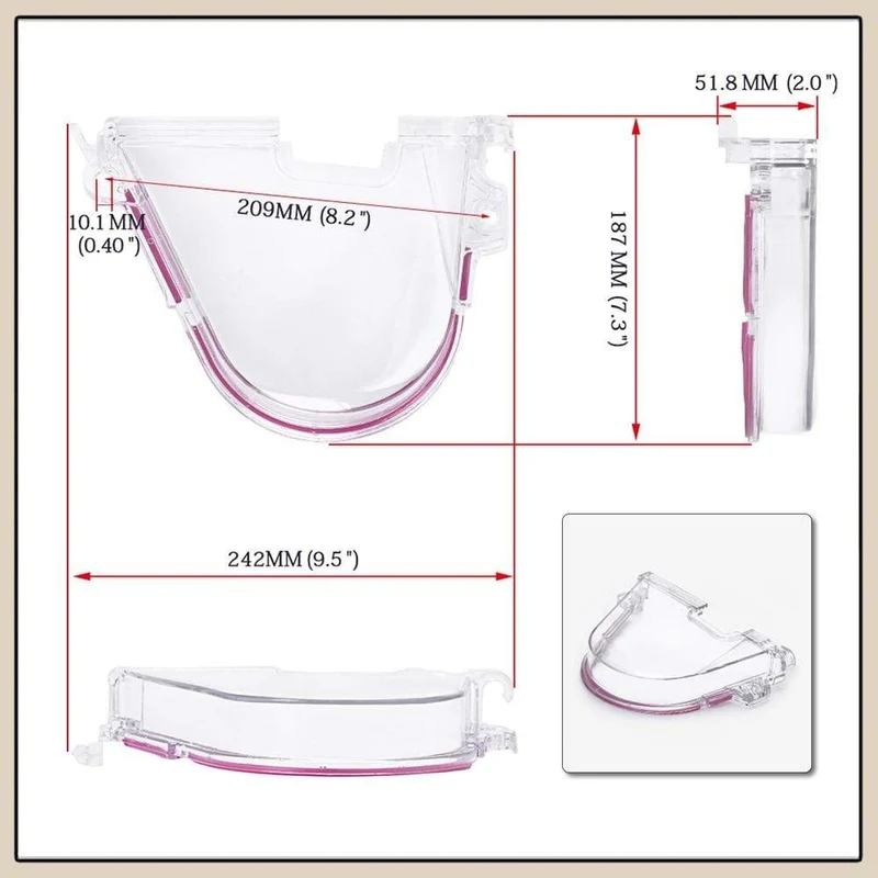 Top One transparente Nockengetriebeabdeckung, Zahnriemen, Turbo-Kurbelscheibe für Honda 96–00 EK mit PQY-Aufkleber JR6337