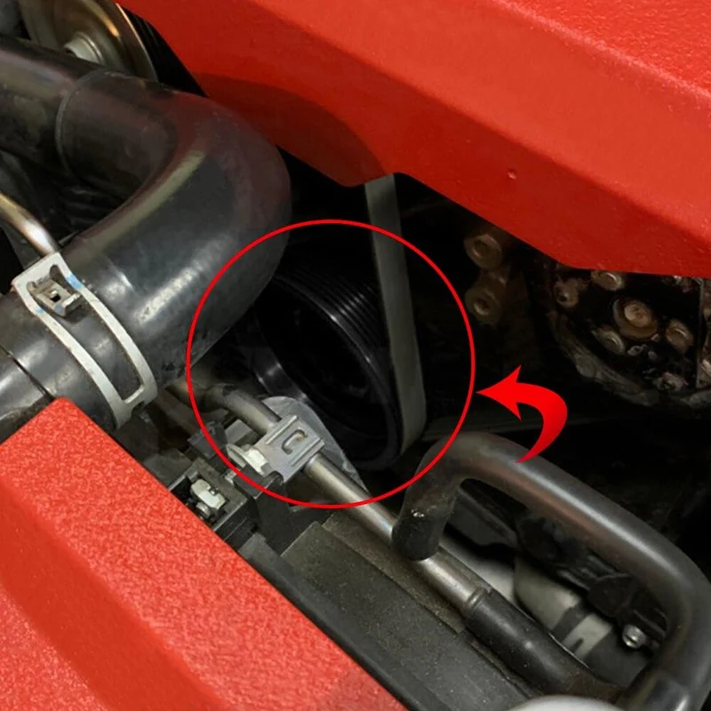 Racing Performance Kurbelwellen-Kurbelwellen-Riemenscheibe für Subaru Impreza WRX Sti Legacy, Aluminium, Schwarz, geringes Gewicht
