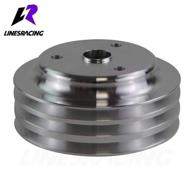 Passend für Small BlockChevy LWP Aluminium 3 Nut Kurbelwellenriemenscheibe Lange Wasserpumpe für Small Block Chevy 350 Kurbel