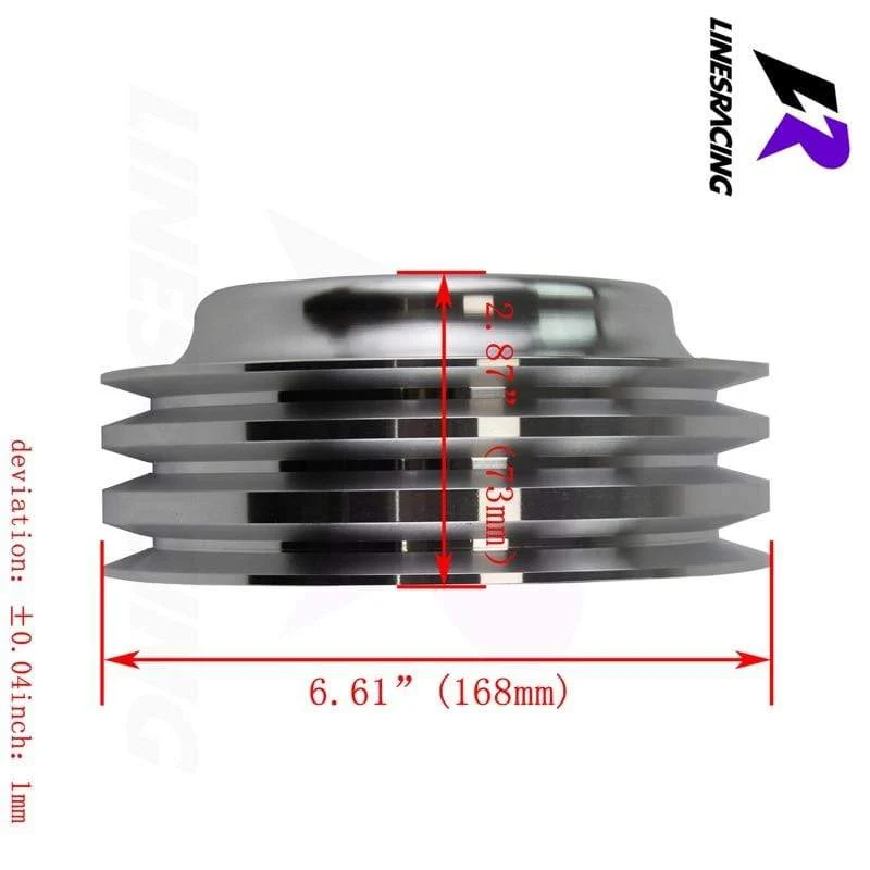 Passend für Small BlockChevy LWP Aluminium 3 Nut Kurbelwellenriemenscheibe Lange Wasserpumpe für Small Block Chevy 350 Kurbel