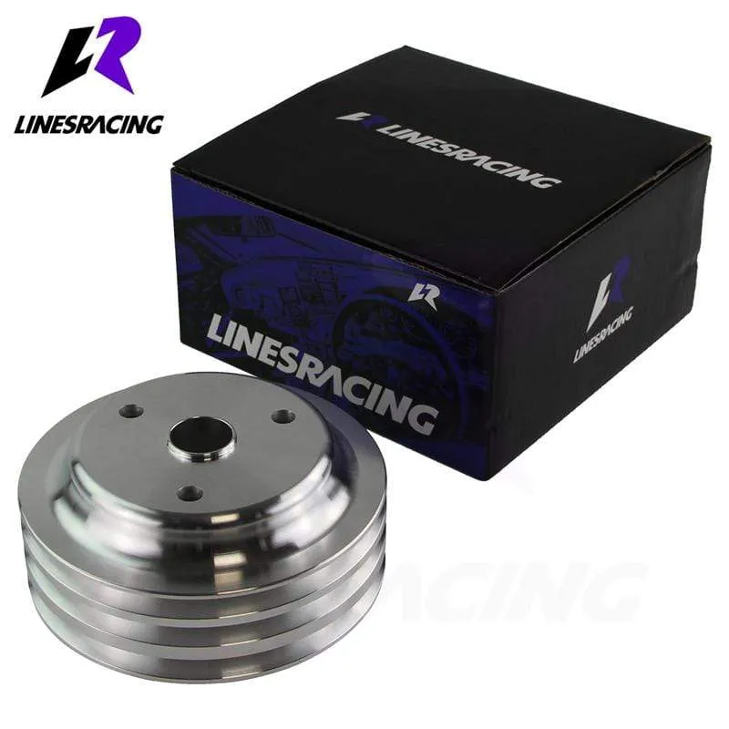 Passend für Small BlockChevy LWP Aluminium 3 Nut Kurbelwellenriemenscheibe Lange Wasserpumpe für Small Block Chevy 350 Kurbel
