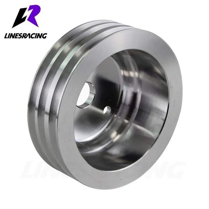 Passend für Small BlockChevy LWP Aluminium 3 Nut Kurbelwellenriemenscheibe Lange Wasserpumpe für Small Block Chevy 350 Kurbel
