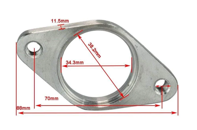 VR-Edelstahl WASTEGATE DUMP PIPE ROHR FLANSCH DICHTUNG 35/38MM TURBOLADER VR4831